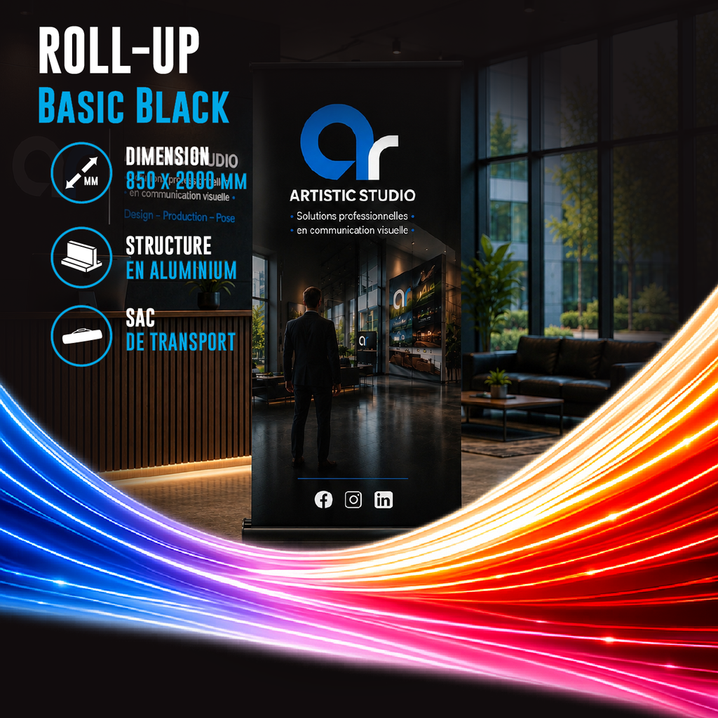 Roll-up 85 cm (Basic Grey, Sans éclairage)