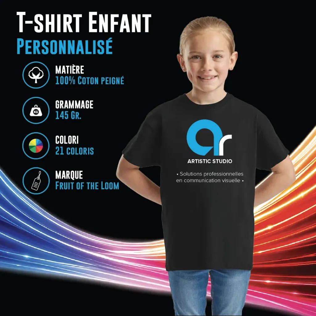 T-shirt enfants Fruit of the Loom  145 gr. - SC61019