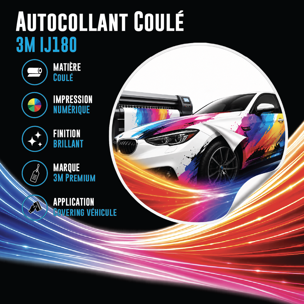 Autocollant Coulé (3M IJ180)