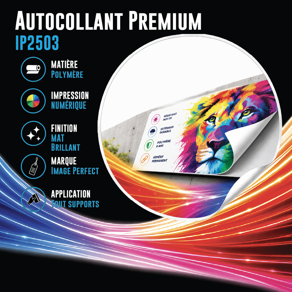 Autocollant Polymère (IP2503) Premium Pro 8 ans
