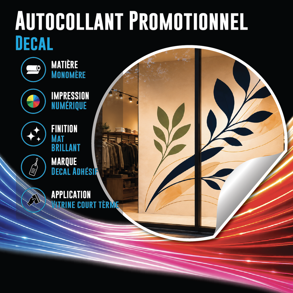 Autocollant grand format sur mesure (Promotionnel courte durée (Decal))