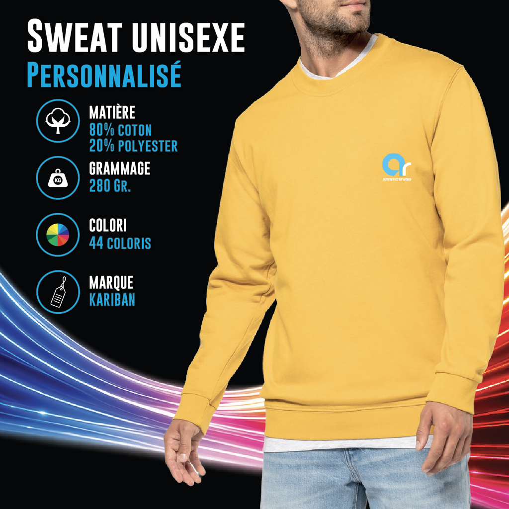 Sweat-shirt col rond unisexe - K474