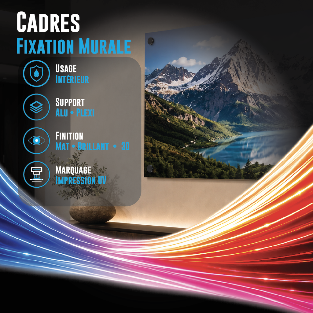 Cadres imprimés personnalisable (Plexiglas transparent 10 mm, Sans effet)