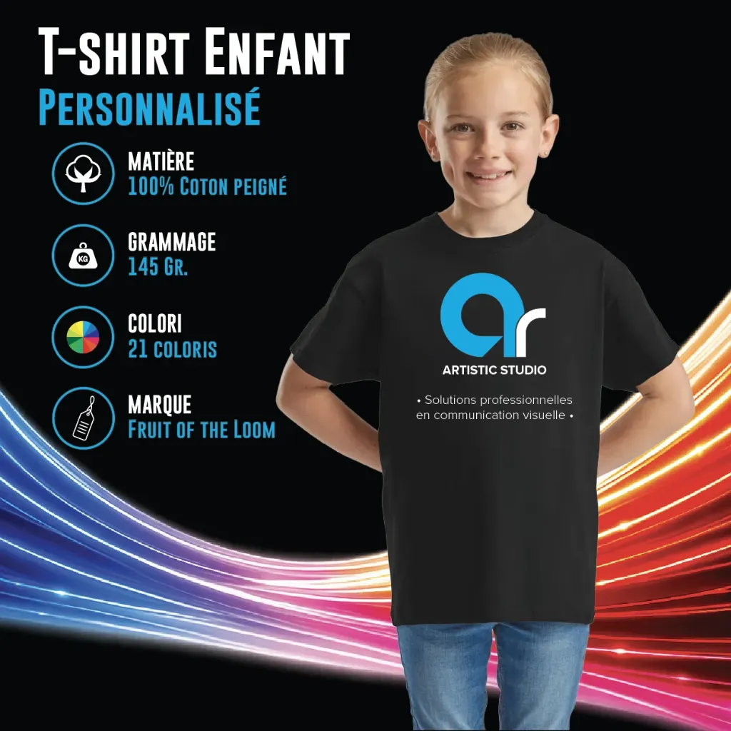 T-shirt enfants Fruit of the Loom  145 gr. - SC61019